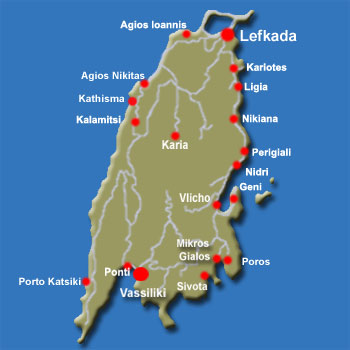 Map Of Lefkada